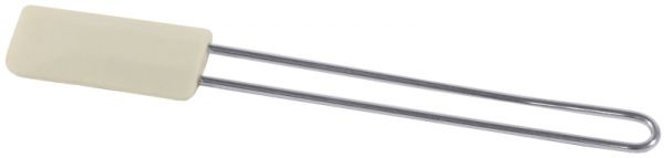 Teigspatel, elastisch, weißes Silikon, 6 x 3 cm, L: 19 cm