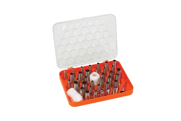 Spritztüllen- Set, 38 Teile, Edelstahl, H: 50 mm