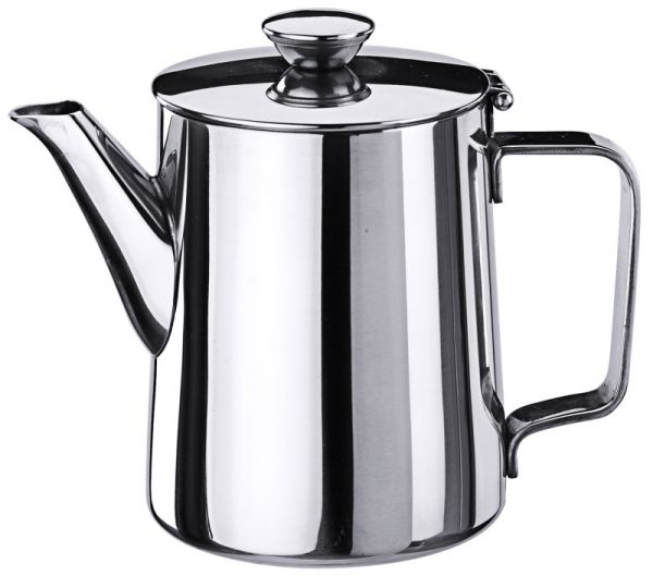 Kaffeekanne, Scharnierdeckel und Ausgussieb, Edelstahl, I: 0,35 ltr., H: 10 cm