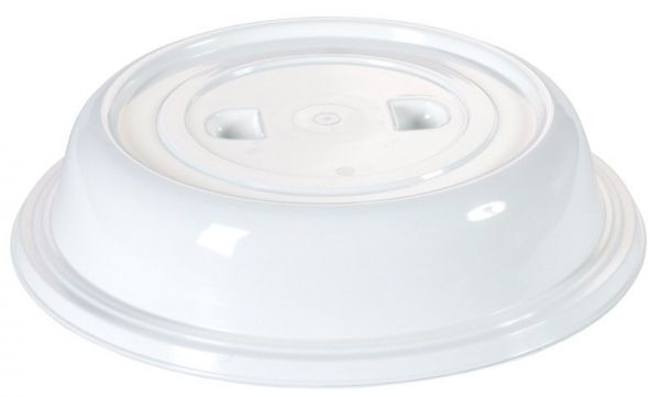 Tellerglocke, transparent, zwei Griffmulden, Polypropylen, D: 25,9 cm, H: 6 cm
