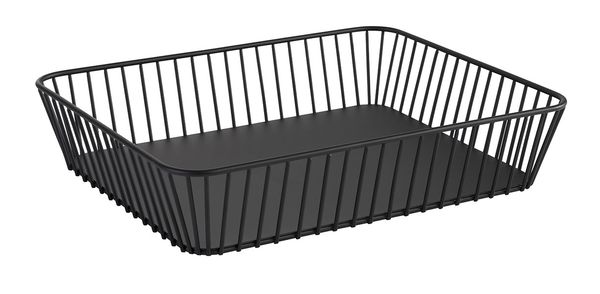GN 1/2 Korb URBAN, 32,5 x 26,5 cm, H: 7,5 cm, Metall schwarz