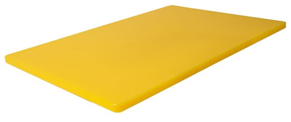 Schneidbrett, HDPE, mit Füßchen, 45 x 30 cm, gelb