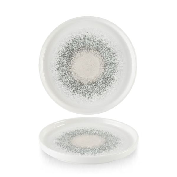 Churchill, Fusion : Agate Grey - Teller flach m. erhöhten Rand, 21 x 2 cm