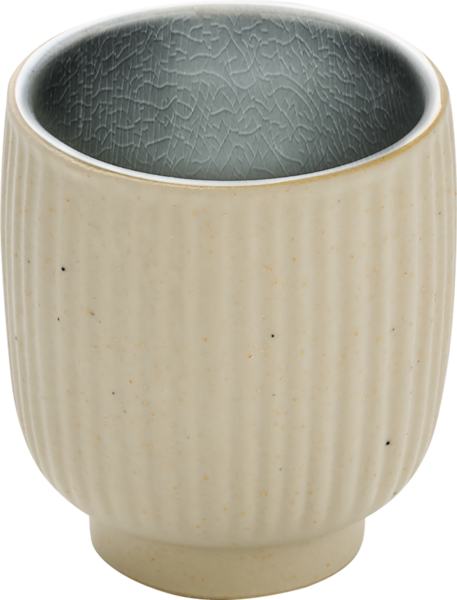 Playground, Steinzeug - NARA Grau : Relief- Espresso-Obere o. Henkel 7 x 6,6 cm/ 0,1 ltr.