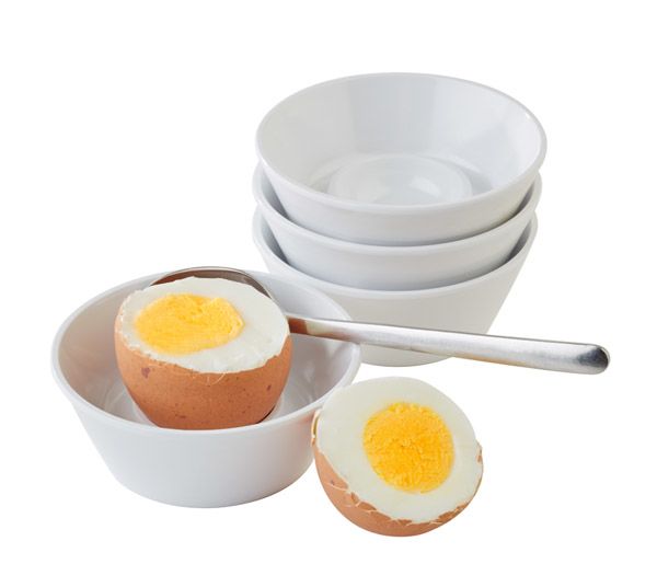Eierbecher 4er Set MINI D: 8 cm, H: 3 cm, Melamin, weiss