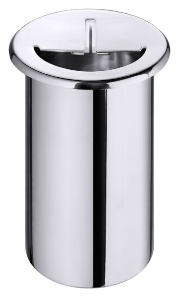 Messerabstreichbehälter, einbaufähig, 3-teilig, EdSt., I: 1,5 ltr., D: 13,5 cm, H: 20 cm