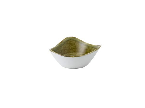 Churchill, Stonecast Plume : Olive - Schale dreieckig, 15,3 cm/ 0,26 ltr.