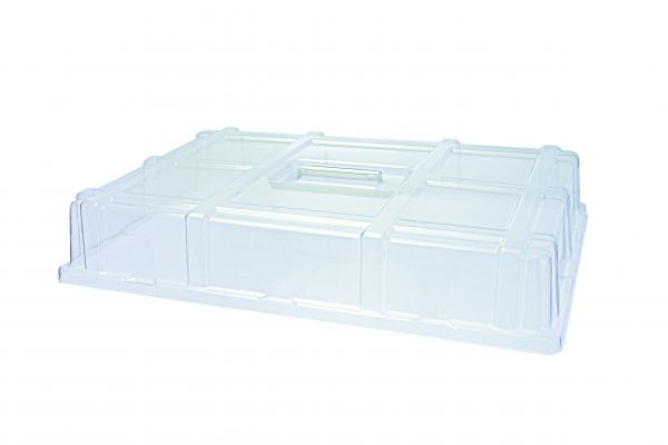 Abdeckhaube für 40 x 60 cm Bleche, 620 x 425 x 105 mm, Fb. transparent