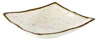 Schale STONE ART 24 x 24 cm, H: 6,5 cm, Melamin, Rand: braun, weiss Schale STONE ART 24 x 24 cm, H: 6,5 cm, Melamin, Rand: braun, weiss