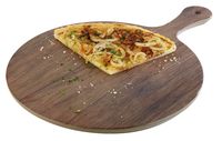 Tablett OAK D: 30 cm, H: 1,5 cm, Melamin, Eichenoptik, Griff: 12 cm Tablett OAK D: 30 cm, H: 1,5 cm, Melamin, Eichenoptik, Griff: 12 cm