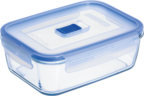 Luminarc, Pure Box Active - Vorratsdose, rechteckig, 20,5 x 15,1 cm/ 1,22 ltr.