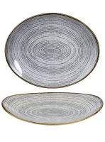Churchill, Homespun : Stone Grey - Teller/ Platte flach oval Coup 27 x 22,9 cm Churchill, Homespun : Stone Grey - Teller/ Platte flach oval Coup 27 x 22,9 cm