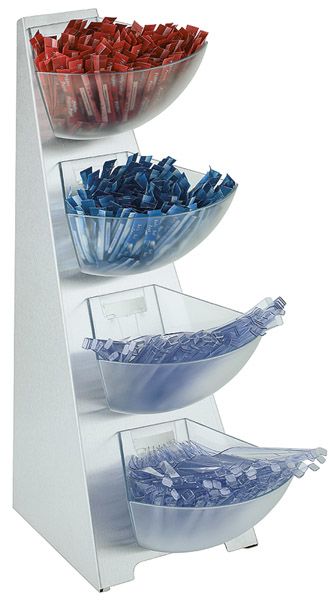 Multi Rack, 4-stufig, 19 x 31 cm, H: 53 cm, 4 Schütten, matt poliert