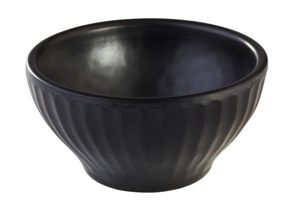 Schale AIKO, D: 8 cm, H: 4 cm, 0,07 ltr., Melamin, schwarz, Steinoptik