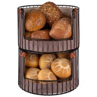 Vorschau: Brot- u. Obstkorb inkl. Tasche, Metall schwarz, D: 27,5 cm, H: 18,5 cm Vorschau: Brot- u. Obstkorb inkl. Tasche, Metall schwarz, D: 27,5 cm, H: 18,5 cm