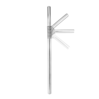 Vorschau: Biegsame Edelstahl- Trinkhalme (1 VE = 50 Stück), Farbe: silber, D: 9 mm, L: 28 cm Vorschau: Biegsame Edelstahl- Trinkhalme (1 VE = 50 Stück), Farbe: silber, D: 9 mm, L: 28 cm