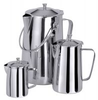 Kaffeekanne, Scharnierdeckel, mit Griff, Edelstahl, I: 0,6 ltr., H: 15 cm Kaffeekanne, Scharnierdeckel, mit Griff, Edelstahl, I: 0,6 ltr., H: 15 cm