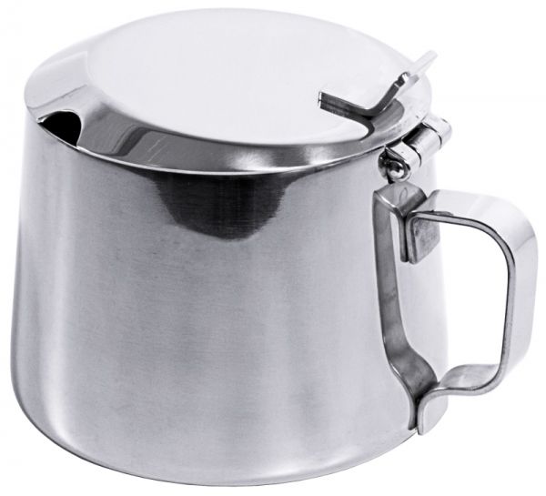 Zuckerdose mit Deckel, Edelstahl, I: 0,35 ltr., D: 8 cm, H: 8 cm