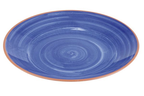 Teller LA VIDA D: 32 cm, H: 3,5 cm, Melamin, innen: Dekor in Blau