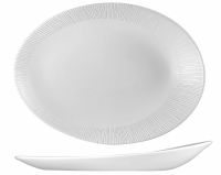 Churchill, Bamboo - Teller/ Platte oval, uni/ weiss, 34,6 x 26,3 x 5 cm Churchill, Bamboo - Teller/ Platte oval, uni/ weiss, 34,6 x 26,3 x 5 cm