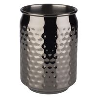 Becher COOL, D: 7,5 cm, H: 10,5 cm, 18/8 Edelstahl, Gunmetal-Look, gehämmerte Oberfläche Becher COOL, D: 7,5 cm, H: 10,5 cm, 18/8 Edelstahl, Gunmetal-Look, gehämmerte Oberfläche