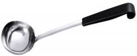 Suppenschöpfer rund, Buffet Noir, EdSt., schwarzer PA-Griff, I: 0,2 ltr., 9 x 10,5 cm, L: 34 cm Suppenschöpfer rund, Buffet Noir, EdSt., schwarzer PA-Griff, I: 0,2 ltr., 9 x 10,5 cm, L: 34 cm