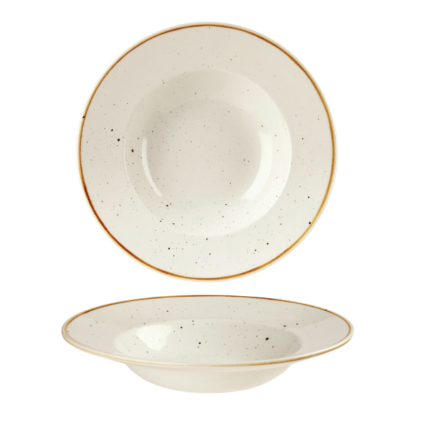 Churchill, Stonecast : Barley White - Teller tief Fahne, 27,7 cm/ 0,47 ltr.