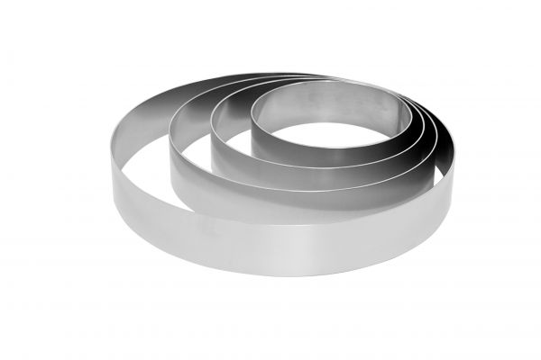 Tortenringe-Set, Aluminium, 4-teilig, Höhe: 60 mm