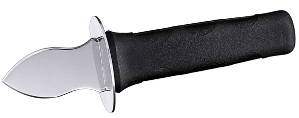 Austernbrecher mit schwarzem PA-Griff, Edelstahl, L: 17 cm, Klingenlänge: 5,5 cm
