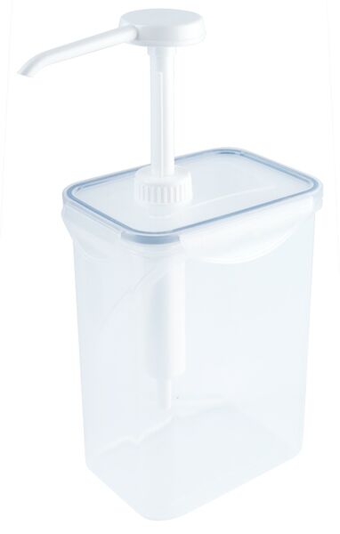 Dispenser eckig, mit 30 ml Pumpe, I: 1,5 ltr., 13 x 9 x 29 cm, PP