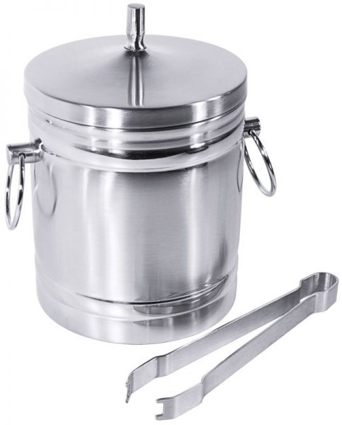 Eiseimer, doppelwandig, Edelstahl, I: 5 ltr., D: 20 cm, H: 27 cm