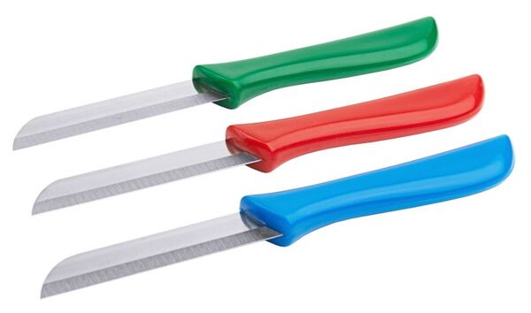 Küchenmesser mit grünem Griff, glatt, Klingenlänge: 7 cm, L: 16 cm