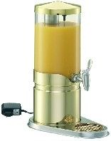ELEGANCE Saftkanne Extra 5 ltr., Deckelrührwerk, Gold, klarer Behälter, L: 370 mm, B: 235 mm, H: 475 mm