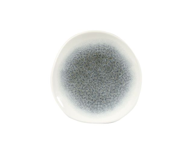 Churchill, Raku : Topaz Blue - Teller flach rund Organisch, 18,6 cm