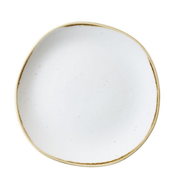 Churchill, Stonecast : Barley White - Teller flach rund Organisch, 26,4 cm