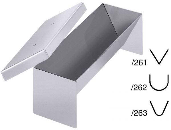 Pastetenform, klassische Form, EdSt., I: 0,7 ltr., 26 x 8,5 x 7,5 cm