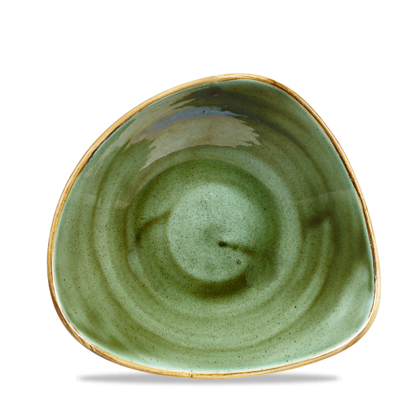 Churchill, Stonecast : Samphire Green - Schale dreieckig, 23,5 cm/ 0,6 ltr.