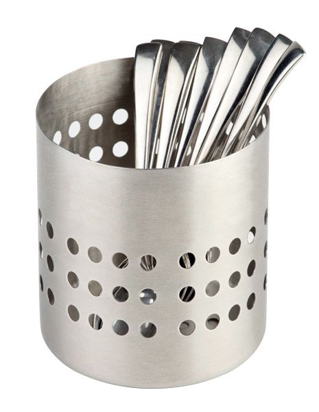 Besteckständer D: 10 cm, H: 10 cm, Edelstahl, matt poliert