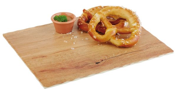 GN 1/2 Tablett OAK LIGHT 32,5 x 26,5 cm, H: 1,5 cm, Melamin, Holzoptik: Eiche hell