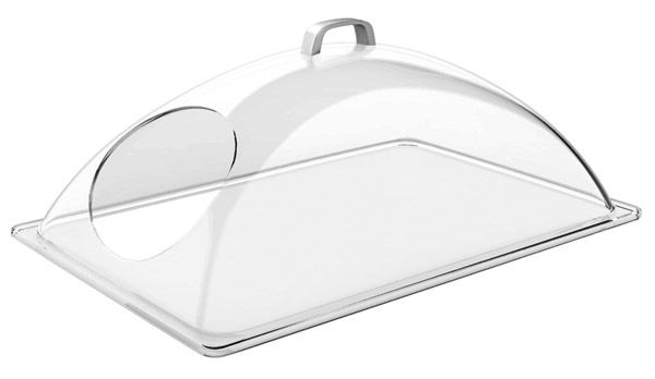 GN Kuppelhaube, 54 x 33 cm, H: 20 cm, Haube aus SAN, passend für GN 1/1