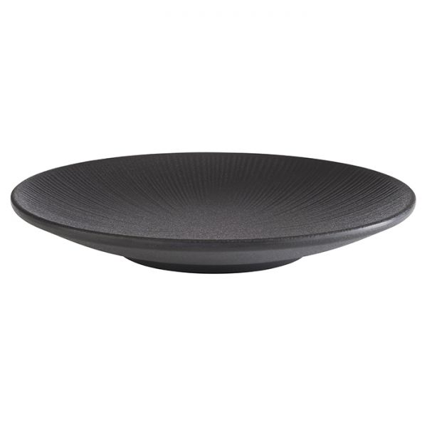 Teller NERO, Melamin, D: 21 cm, H: 3 cm, Fb. schwarz