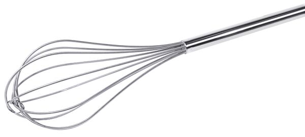 Rührbesen, 10 Drähte, Edelstahl, L: 125 cm, D: 3,8 mm, Stiel: 85 cm