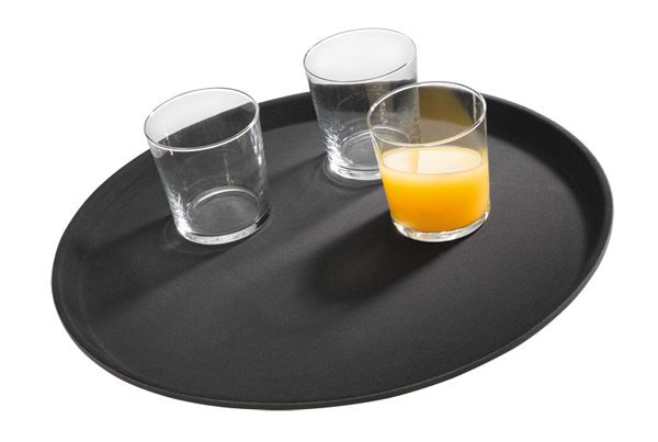 Tablett GASTRO, D: 35,5 cm, H: 2 cm, schwarz