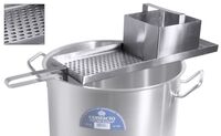 Spätzlepresse für kurze Knöpfle, groß, Edelstahl, I: 2 ltr., 45,5 x 15,5 cm Spätzlepresse für kurze Knöpfle, groß, Edelstahl, I: 2 ltr., 45,5 x 15,5 cm