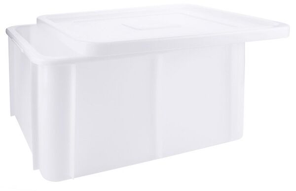 U-Rand Stapelkasten weiß, I: 40 ltr., 60 x 40 x 21 cm, PE