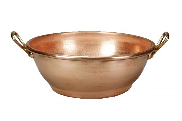 Kupfer-Sirupschüssel, mit Griffen, 350 mm/ 12,0 ltr.