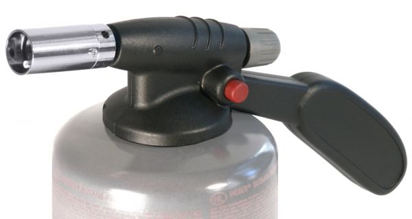 Gasbrenner bzw. Karamellisierer, direkter Anschluss an Gaskatuschen, D: 2 cm, L: 15 cm