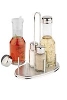 Menage CLASSIC, 17,5 x 10,5 cm, H: 23 cm, 18/8 Edelstahl, oval, Glasbehälter mit Edelstahldeckel Menage CLASSIC, 17,5 x 10,5 cm, H: 23 cm, 18/8 Edelstahl, oval, Glasbehälter mit Edelstahldeckel