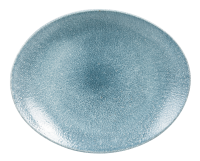 Churchill, Raku : Topaz Blue - Teller oval Coupe, 27 x 22,9 cm Churchill, Raku : Topaz Blue - Teller oval Coupe, 27 x 22,9 cm