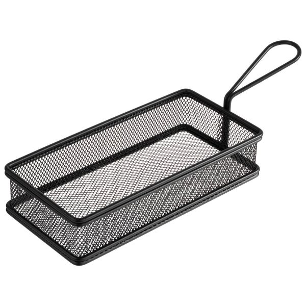 Servier-Frittierkorb SNACKHOLDER, Edelstahl, 21,5 x 10,5 x 4,5 cm, Fb. schwarz-matt